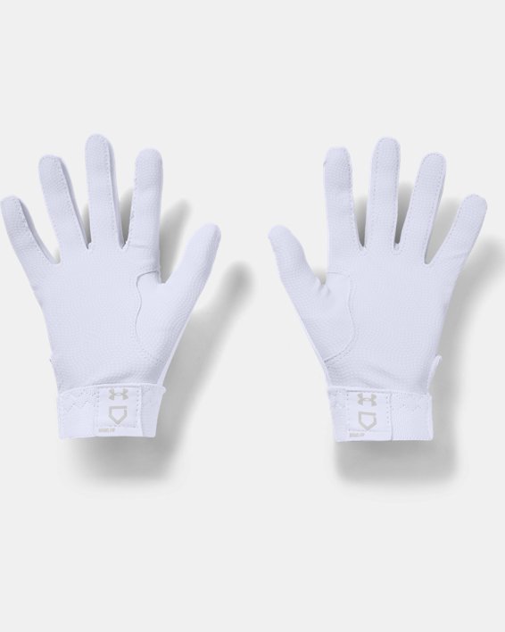 Women's UA Radar Batting Gloves, White, pdpMainDesktop image number 1